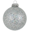 Silver Spangle Glass Ball Ornaments - Set of 6 | Putti Christmas Canada