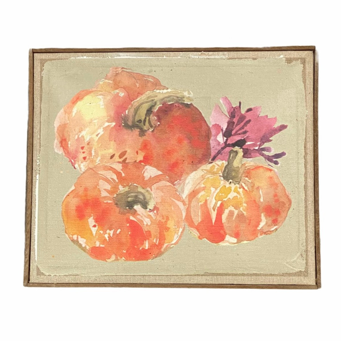 Triple Pumpkin Framed Art | Putti Thanksgiving Celebrations 