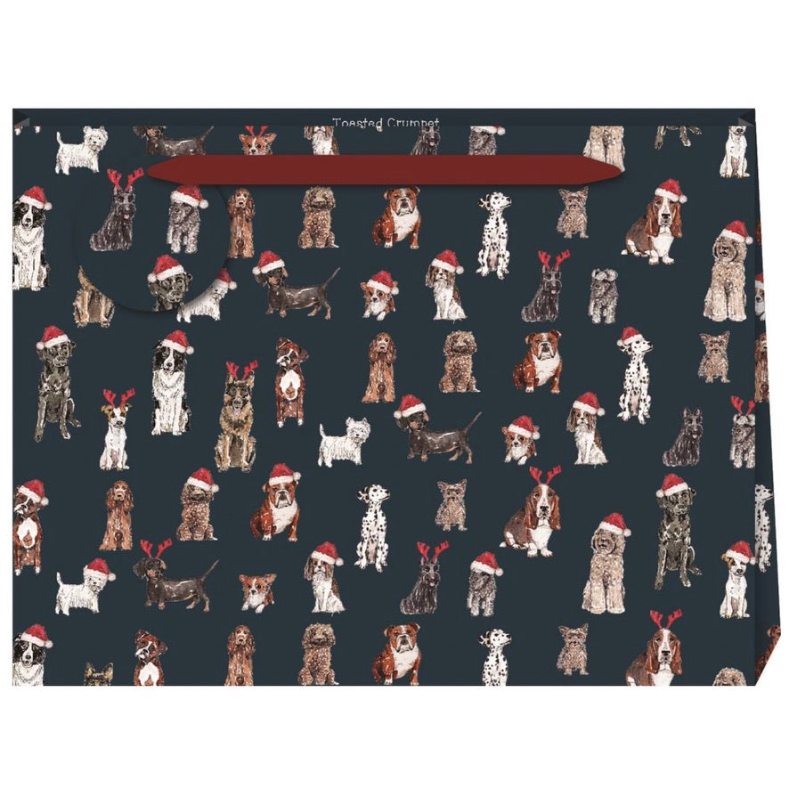 Penny Kennedy Santa Dogs Large Gift Bag