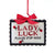 Kurt Adler "Lady Luck Please Stop Here" Glass Plaque Ornament | Putti 