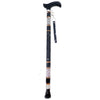 Jacqueline Kent "Sugar Cane" Black Silver & Gold Adjustable Medical Cane | Putti