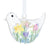 Daffodil & Tulip Clear Glass Bird Ornament