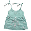 Palma Green Embroidered Top with Tassel Straps, PC-Powell Craft Uk, Putti Fine Furnishings