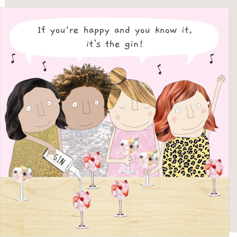 Rosie Made a Thing Greeting Card - Happy Gin  | Putti Fine Furnishings 