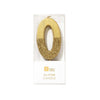 "We Heart Birthdays" Gold Glitter Number Candle - Zero | Le Petite Putti Canada