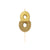 "We Heart Birthdays" Gold Glitter Number Candle - Eight | Le Petite Putti Canada