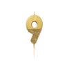 "We Heart Birthdays" Gold Glitter Number Candle - Seven | Le Petite Putti Canada