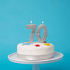 Silver Glitter Number Candle - Seven | Putti Celebrations Canada