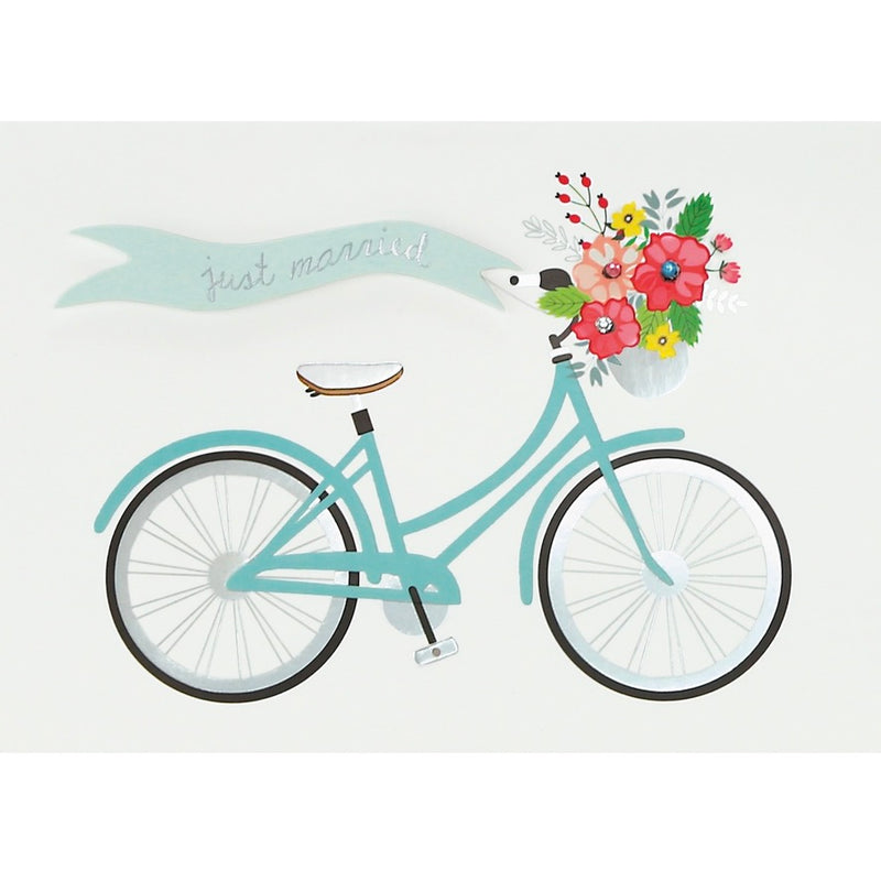 Graphique de France "Just Married" Bicycle Greeting Card | Putti 