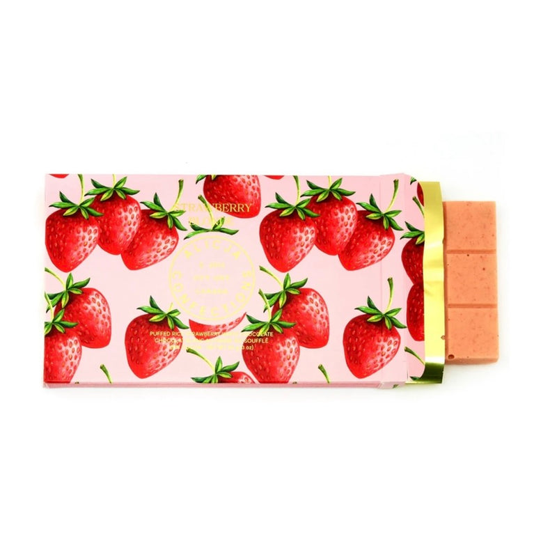 Alicja Confections - Strawberry Blonde White Postcard Chocolate Bar