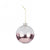 Clear Glass Christmas Ball Ornament with Pink Glitter | Putti Christmas 
