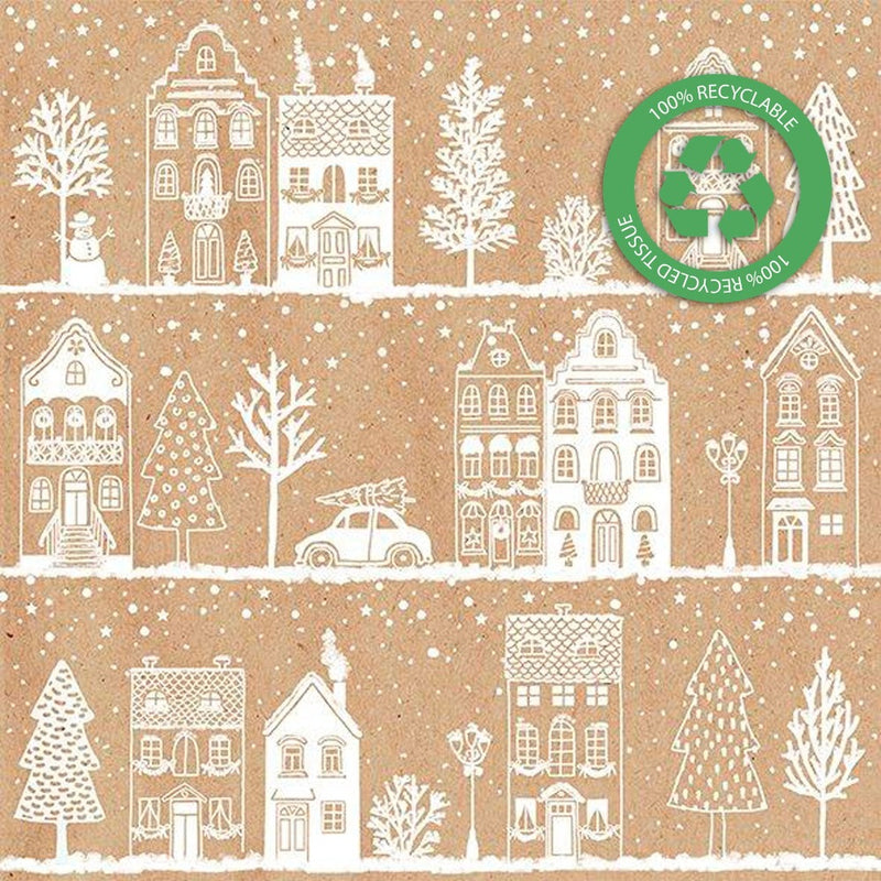 House and Trees Eco Paper Lunch Napkins