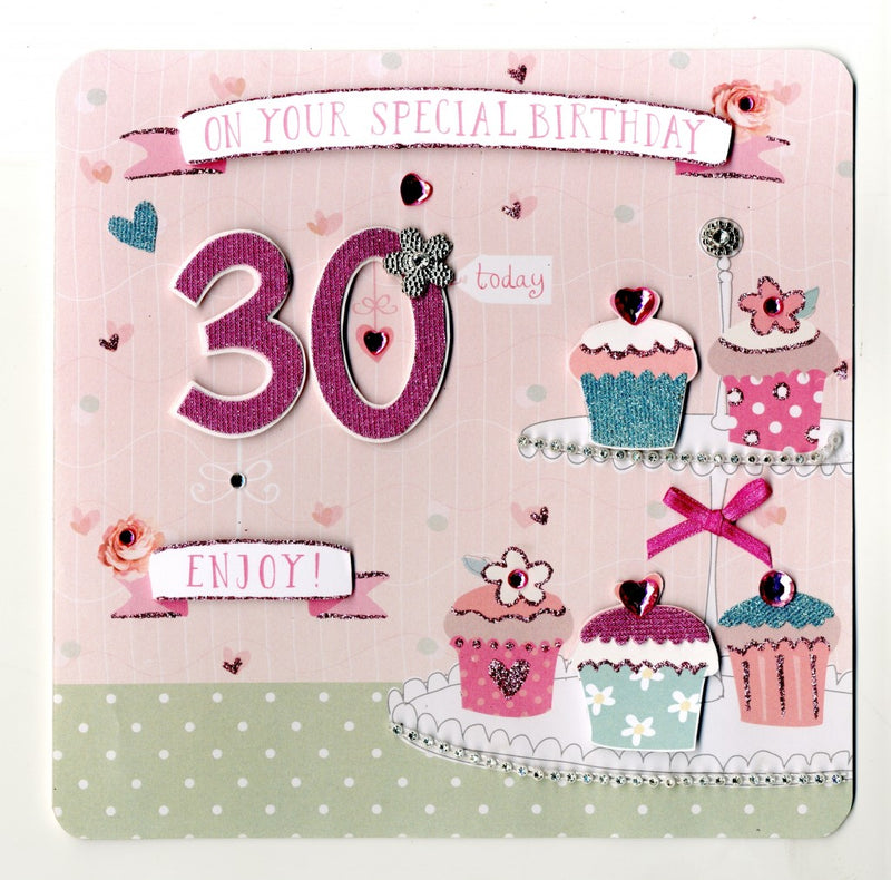  "On your Special Birthday 30 Today" Greeting Card, ID-Incognito Distribution, Putti Fine Furnishings