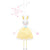 Hoppy Easter! Bunny kisses, Easter wishes!' Yellow Gingham Bunny Decoration