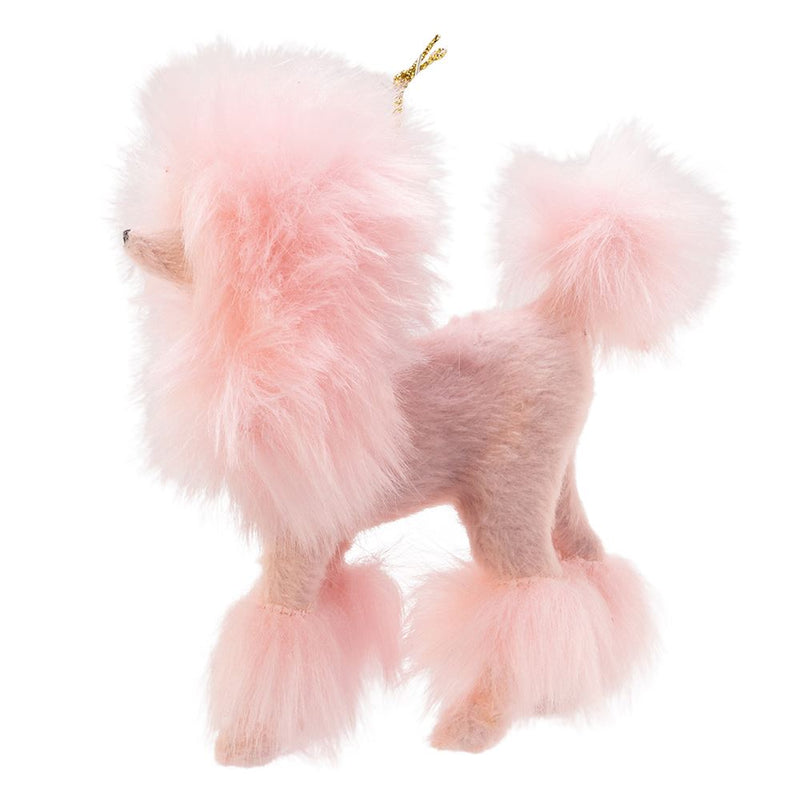 Kurt Adler Plush Pink Poodle Ornament | Putti Christmas 