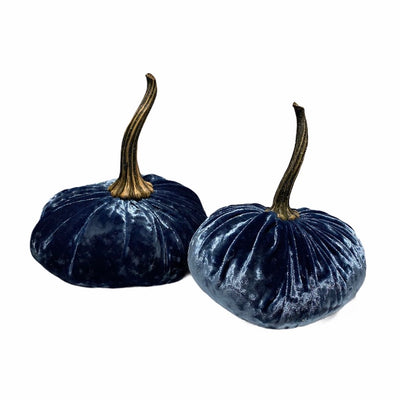Small Velvet Pumpkin - Luxe Indigo