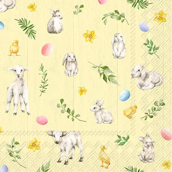 Lammy and Friends Cocktail Paper Napkin | Putti Easter Celebrations 