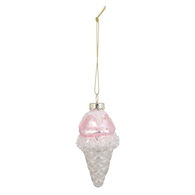 Ice Cream Cone Glass Ornaments