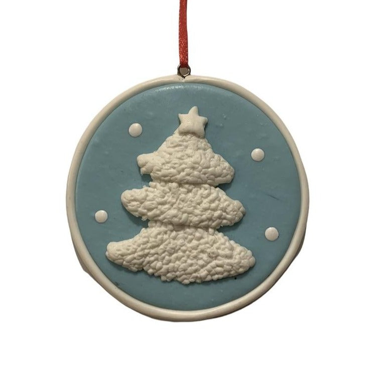 Christmas Tree Blue Cookie Ornament