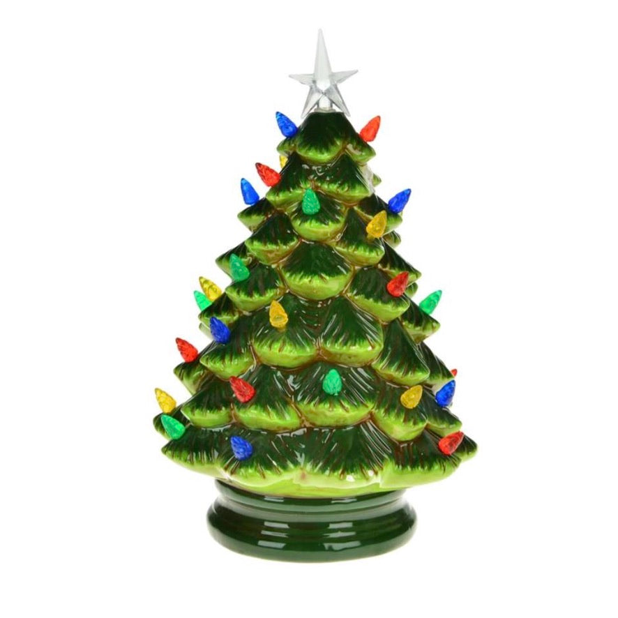 Retro Style Ceramic Tree with LED Lights | Putti Christmas 