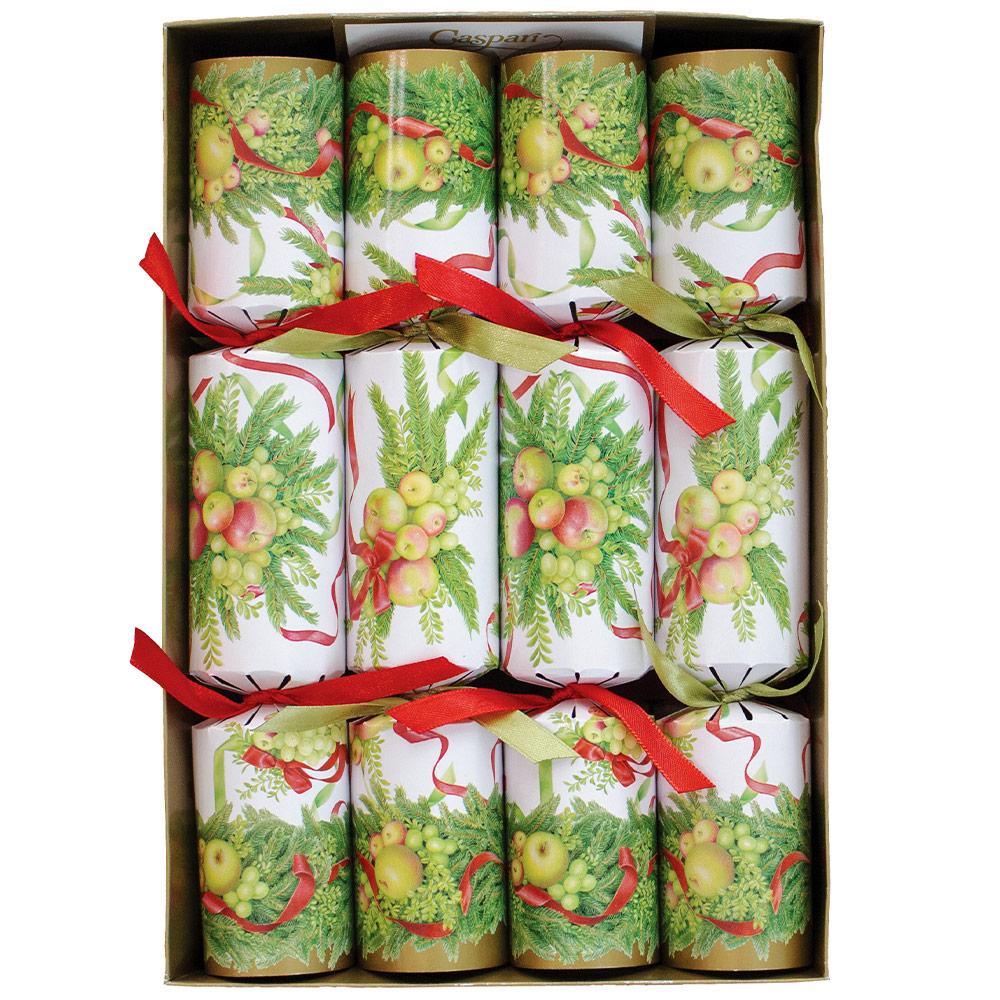 Caspari "Apples and Greenery" Christmas Crackers | Putti Canada