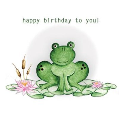 "happy birthday!" Frog Greeting Card