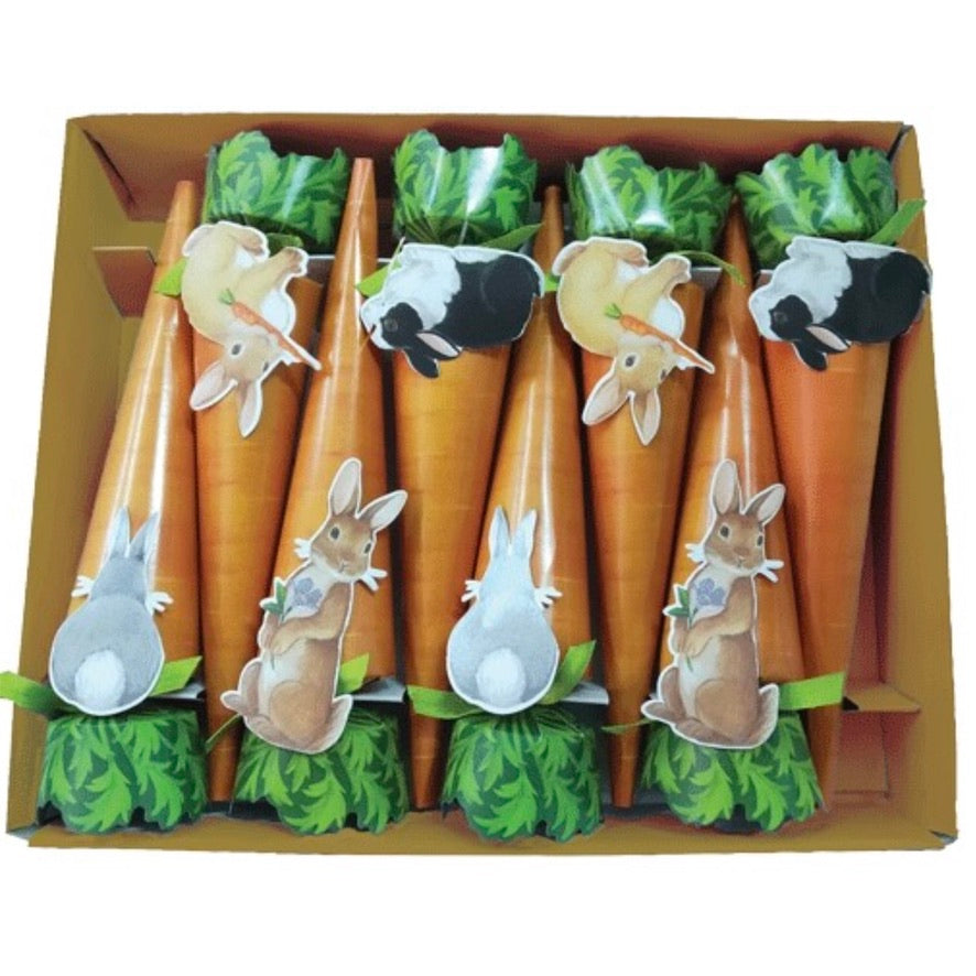 Caspari Bunny and Carrots Cone Crackers | Putti Easter Canada