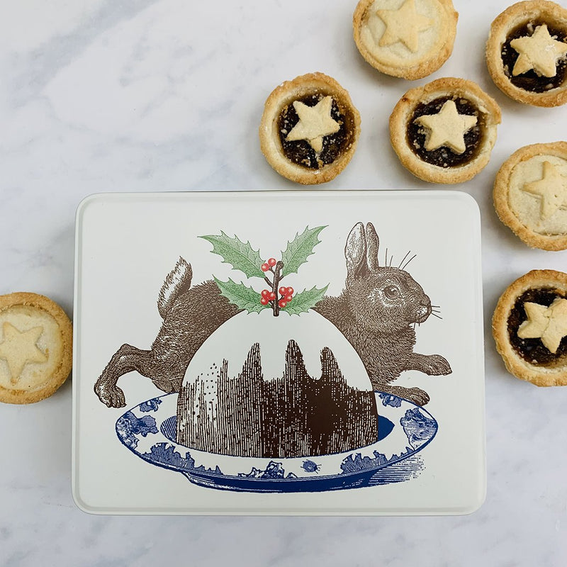 Thornback & Peal Rabbit and Christmas Pudding Rectangular Tin