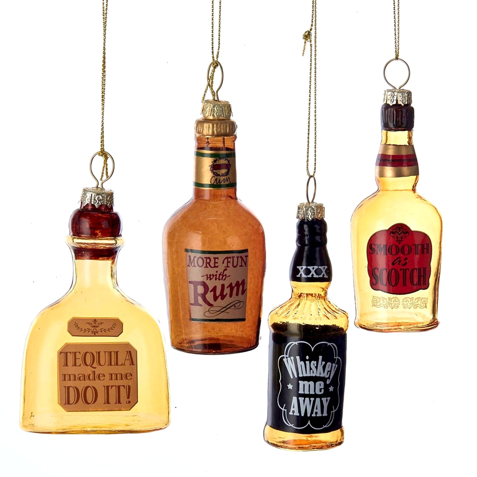Kurt Adler Glass Liquor Bottle Ornament | Putti Christmas Canada