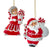 Kurt Adler Peppermint Mr & Mrs Santa Ornament