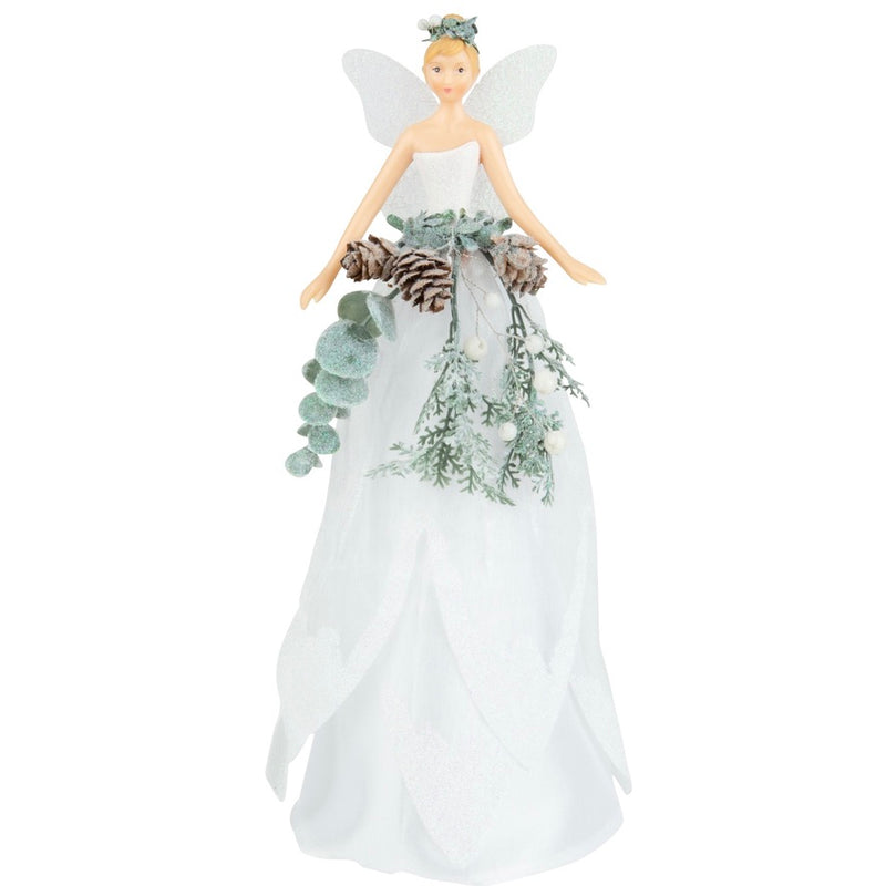 Angel Tree Topper with Greenery Accents | Putti Christmas Canada 