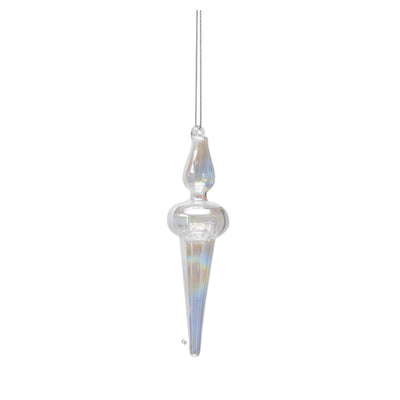 Iridescent Glass Finial Ornaments