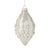 Pearl Embellished Ivory Glass Double Point Ornament | Putti Christmas 