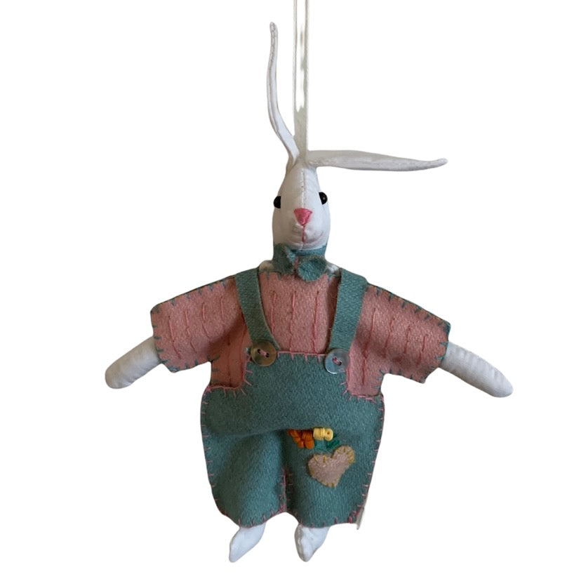 Rabbit in Blue Dungarees Ornament