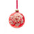 Red with White Snowflake Glass Christmas Ball Ornament | Putti Christmas 