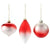 Red and White Ombre Glass Ornament | Putti Christmas 