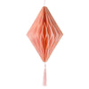 Decadent Decs Glitter Honeycomb Pink Diamond Ornament | Putti