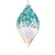 Aqua Sequin Clear Glass Double Point Ornament | Putti Christmas Celebrations