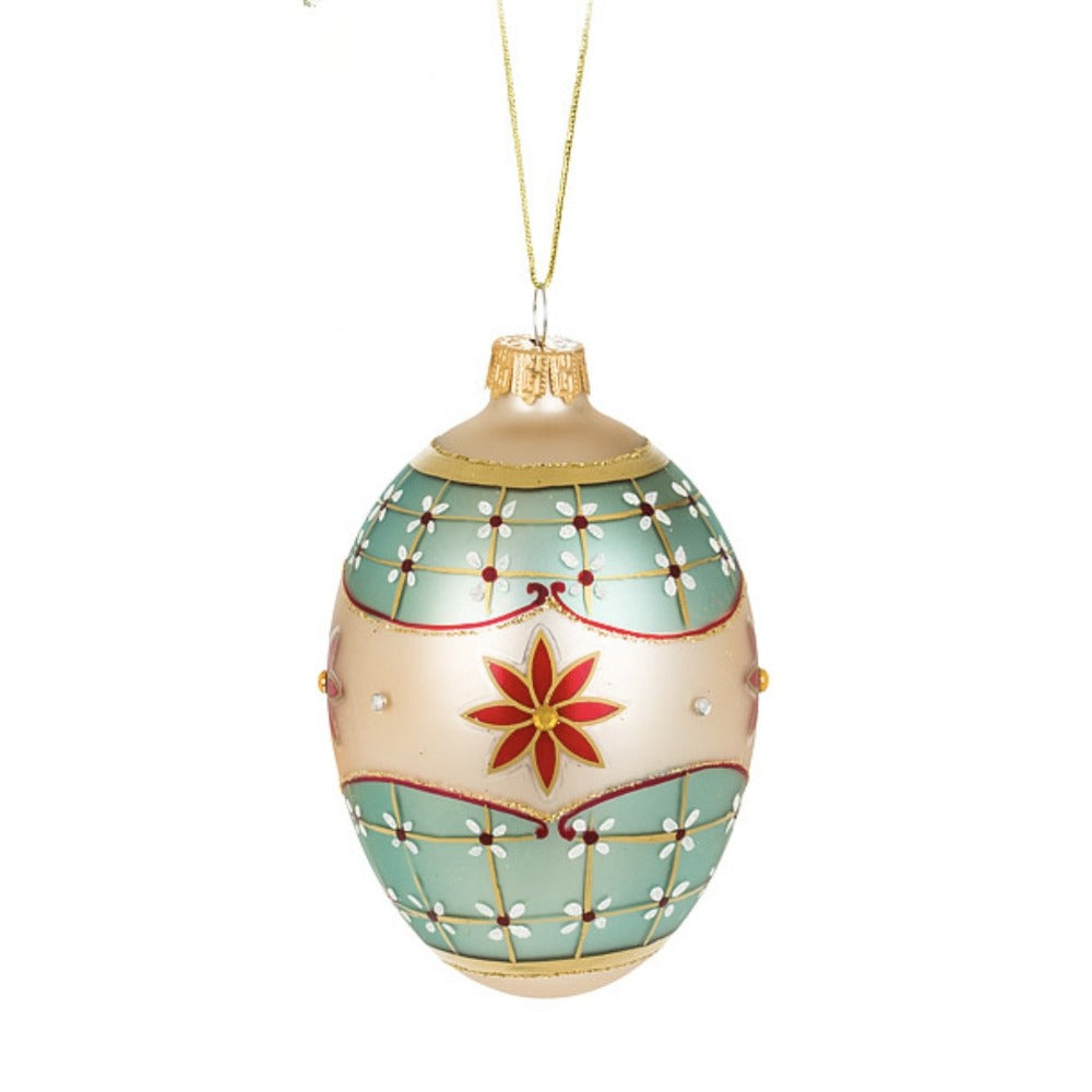 Medium Ornate Faberge Egg Ornaments | Putti Christmas Celebrations 
