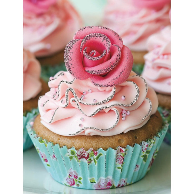 Rose Cupcake Greeting Card