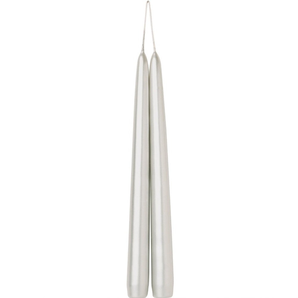 Silver Taper Candles - Box of 6 | Putti Fine Furnishings 