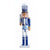 Kurt Adler Indigo Blue and White Wooden Nutcracker