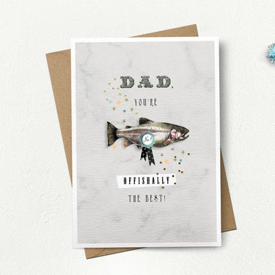 "Dad You're Officially the Best" Fish Greeting Card | Putti Celebrations
