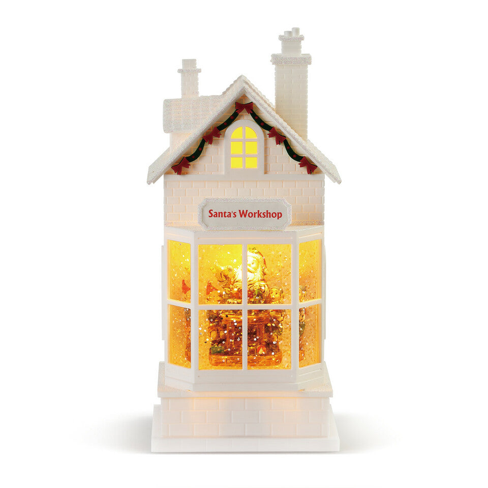 Demdaco "Santa's Workshop" Musical Perpetual Snow Lantern with Light | Putti