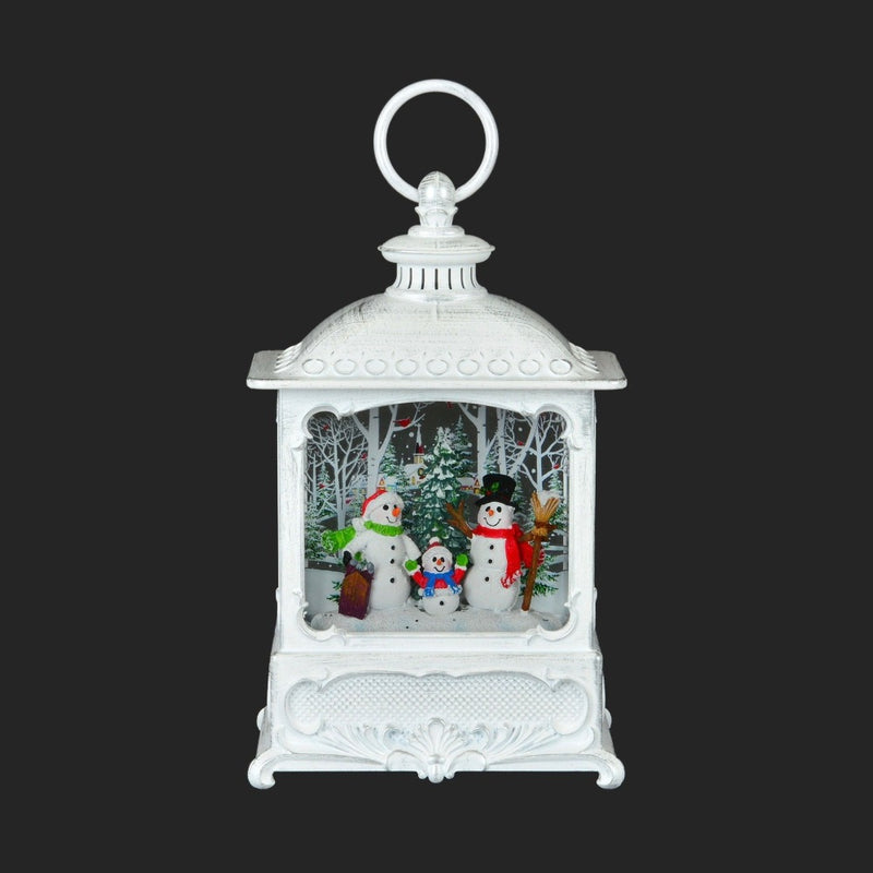 Small Snowman Lantern with Perpetual Snow LED | Putti Christmas 