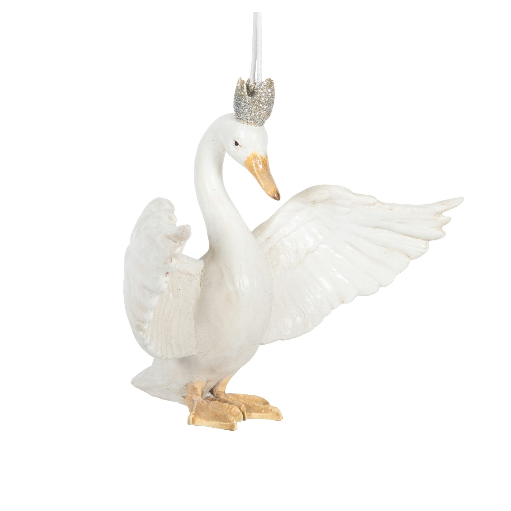 Swan with Crown Ornament - Putti Celebrations Canada 