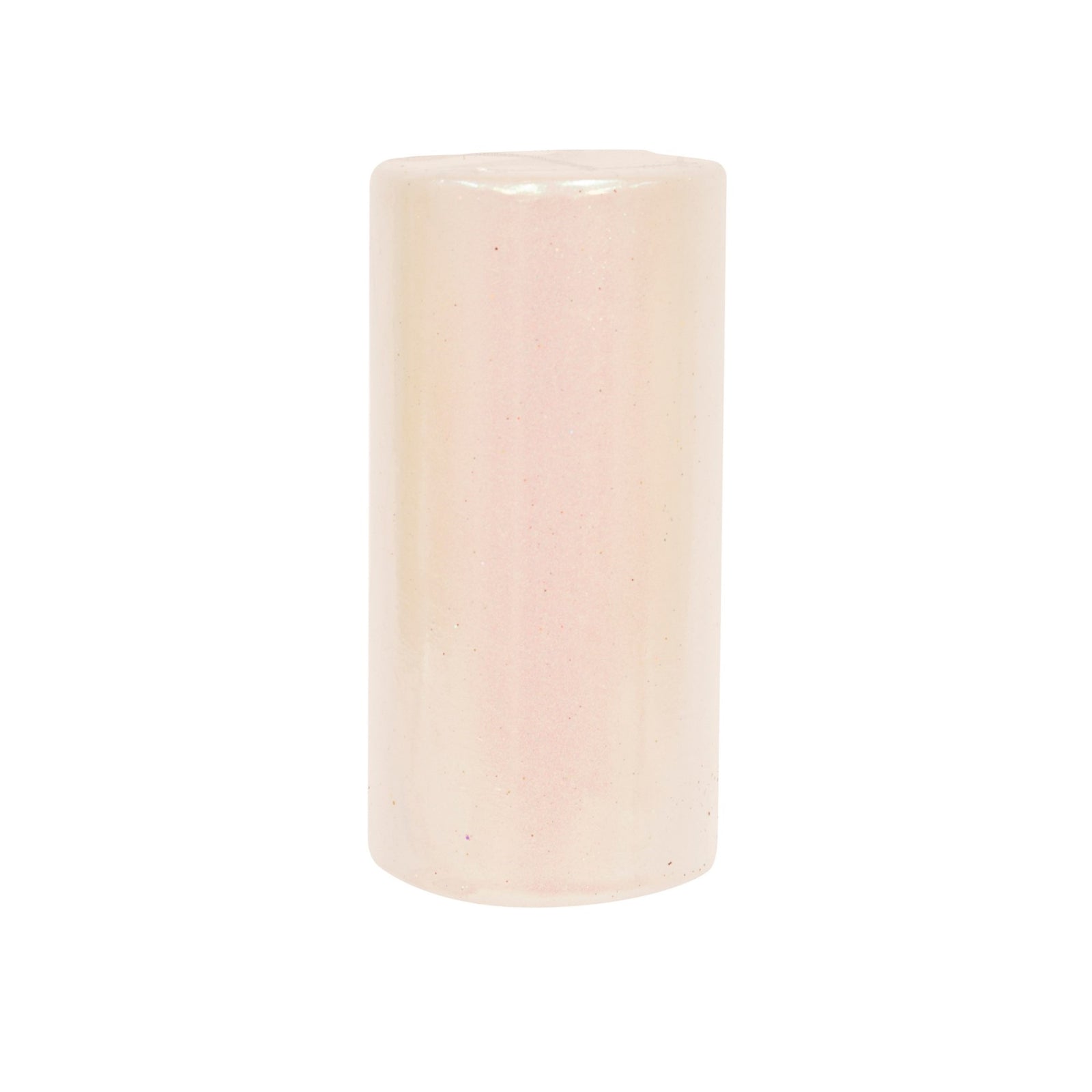 White Sparkle Pillar Candle - Large - Putti Fine Furnishings 