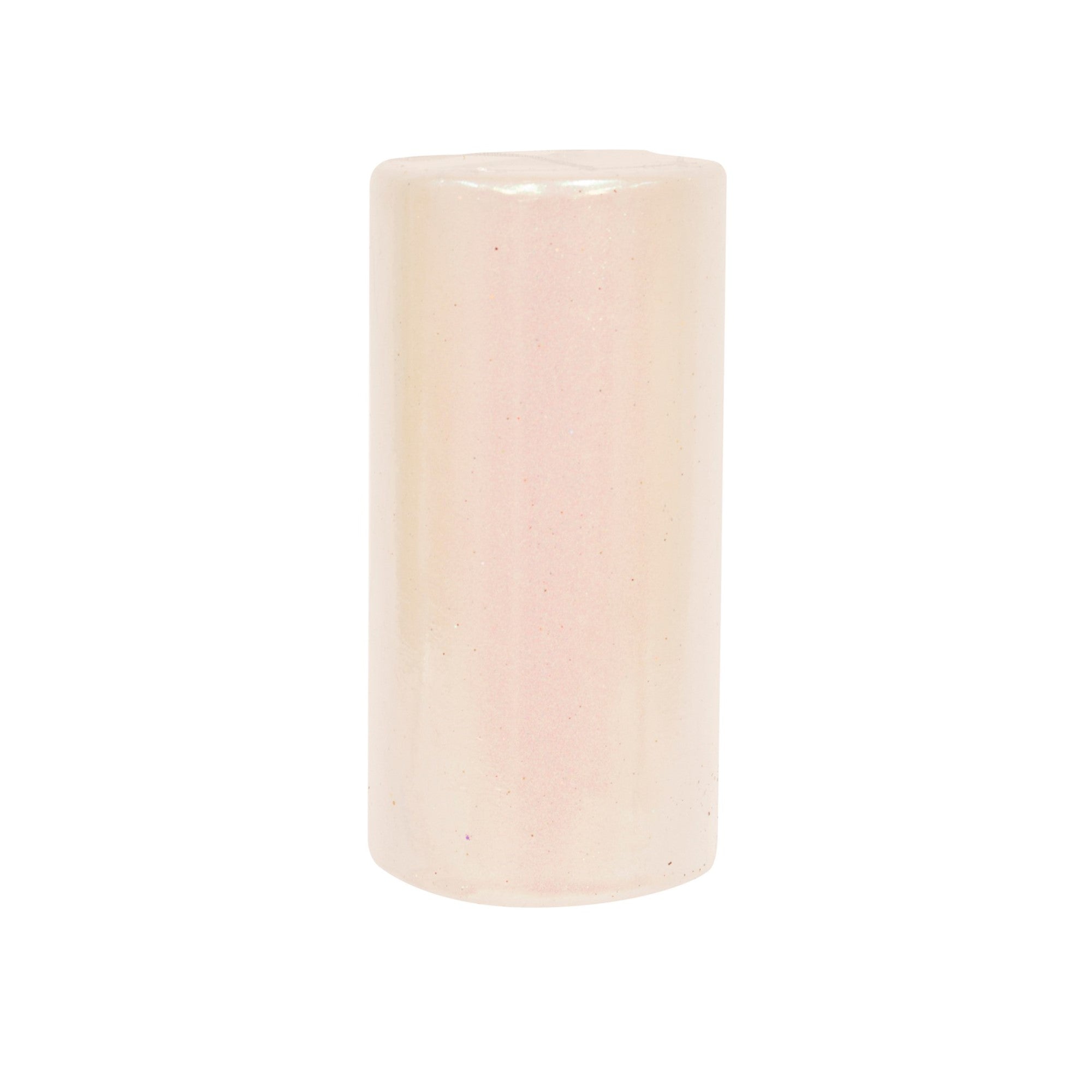 White Sparkle Pillar Candle - Large - Putti Fine Furnishings 