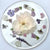Resin Display Platter with Blush Rose and Lilac Flowers