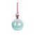 Retro Santa on Ball Glass Ornament